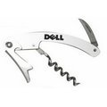 Stainless Steel Corkscrew Opener w/ Knife Blade